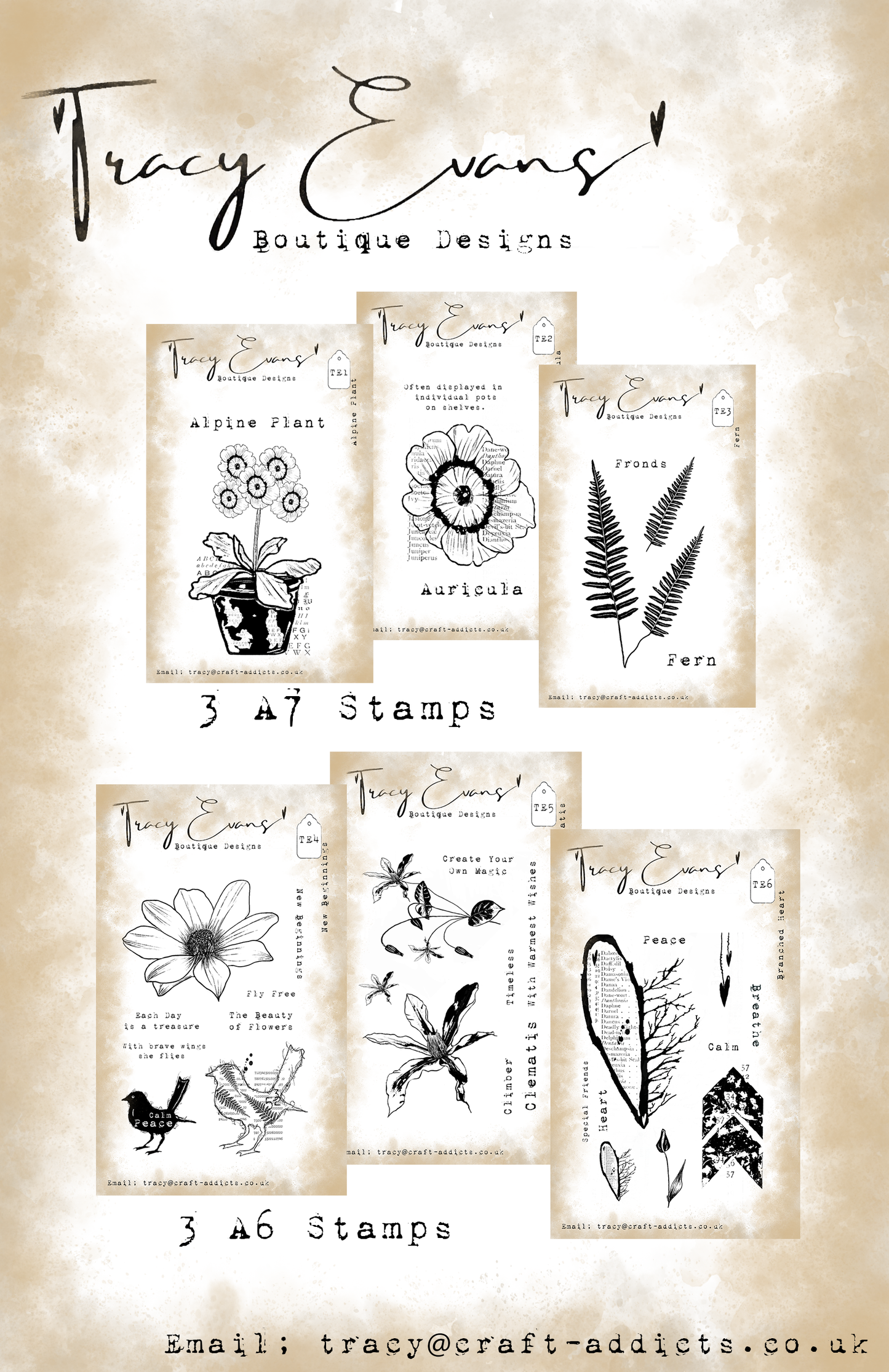 B001 - Bundle of Stamps TE1-TE6