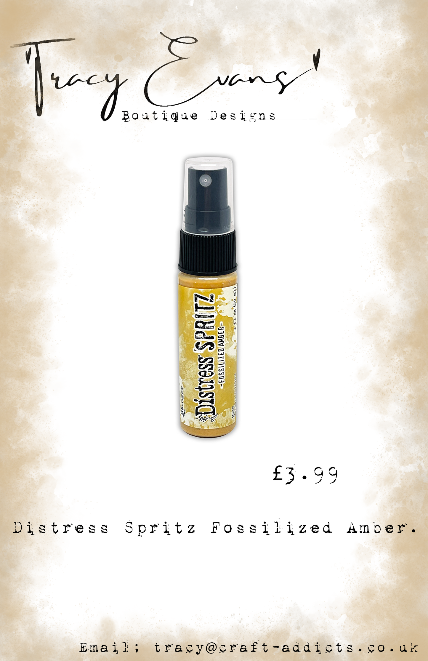 DI013 - Distress Spritz Fossilized Amber