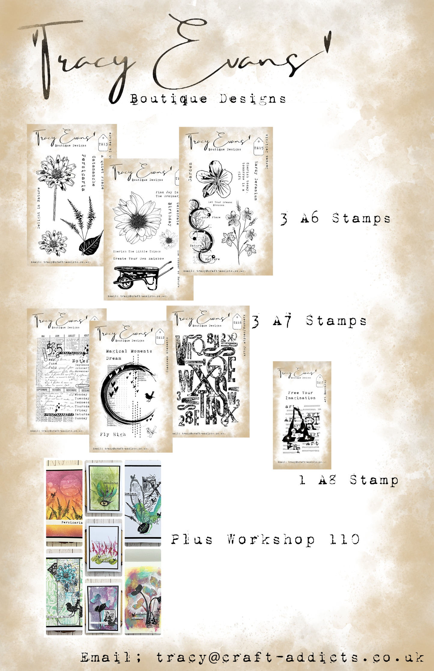 B006 - Bundle of Stamps TE11-TE17 plus Workshop