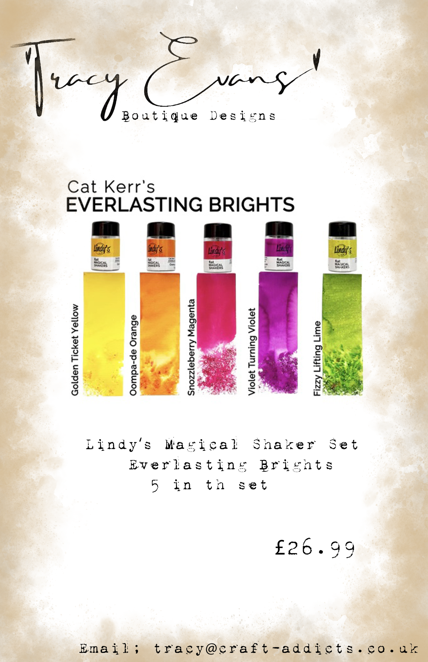 LI052 - Lindy’s Magical Shakers Everlasting Brights PRE ORDER 10 days approx