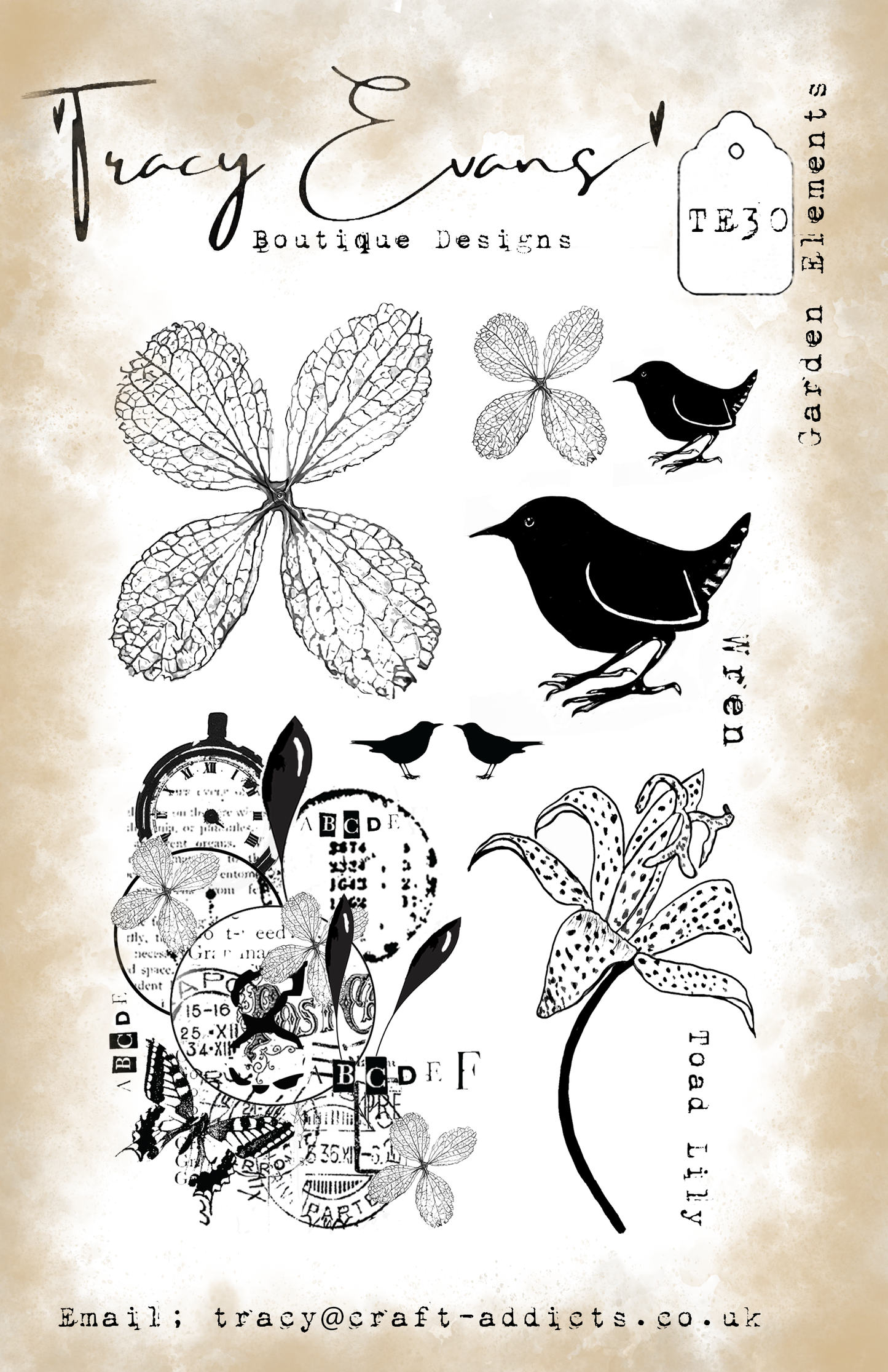 TE030 - Garden Elements (A5 Stamp)