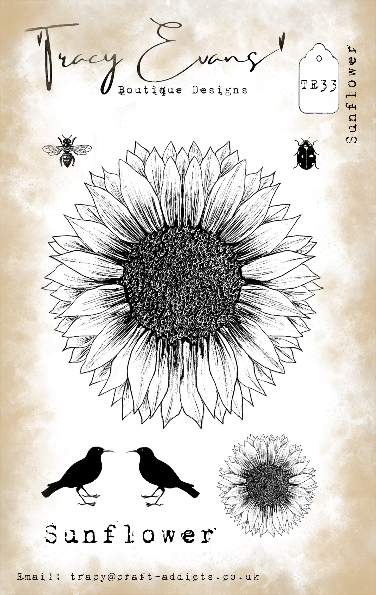 TE033 - Sunflower (A6 stamp).