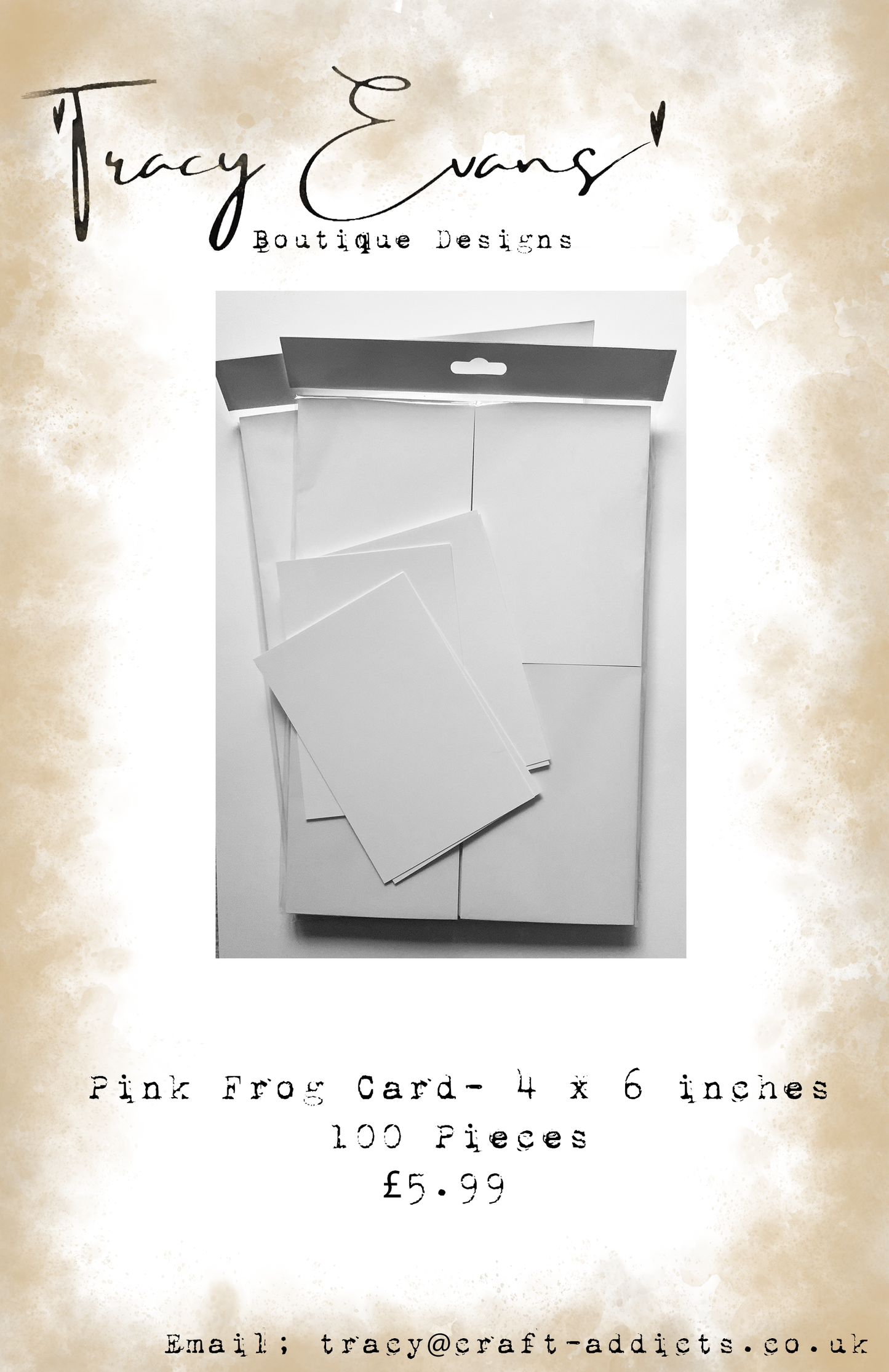 CA001 - Pink Frog Super Smooth Card 300gsm 4 x 6 Inches (100 per pack)