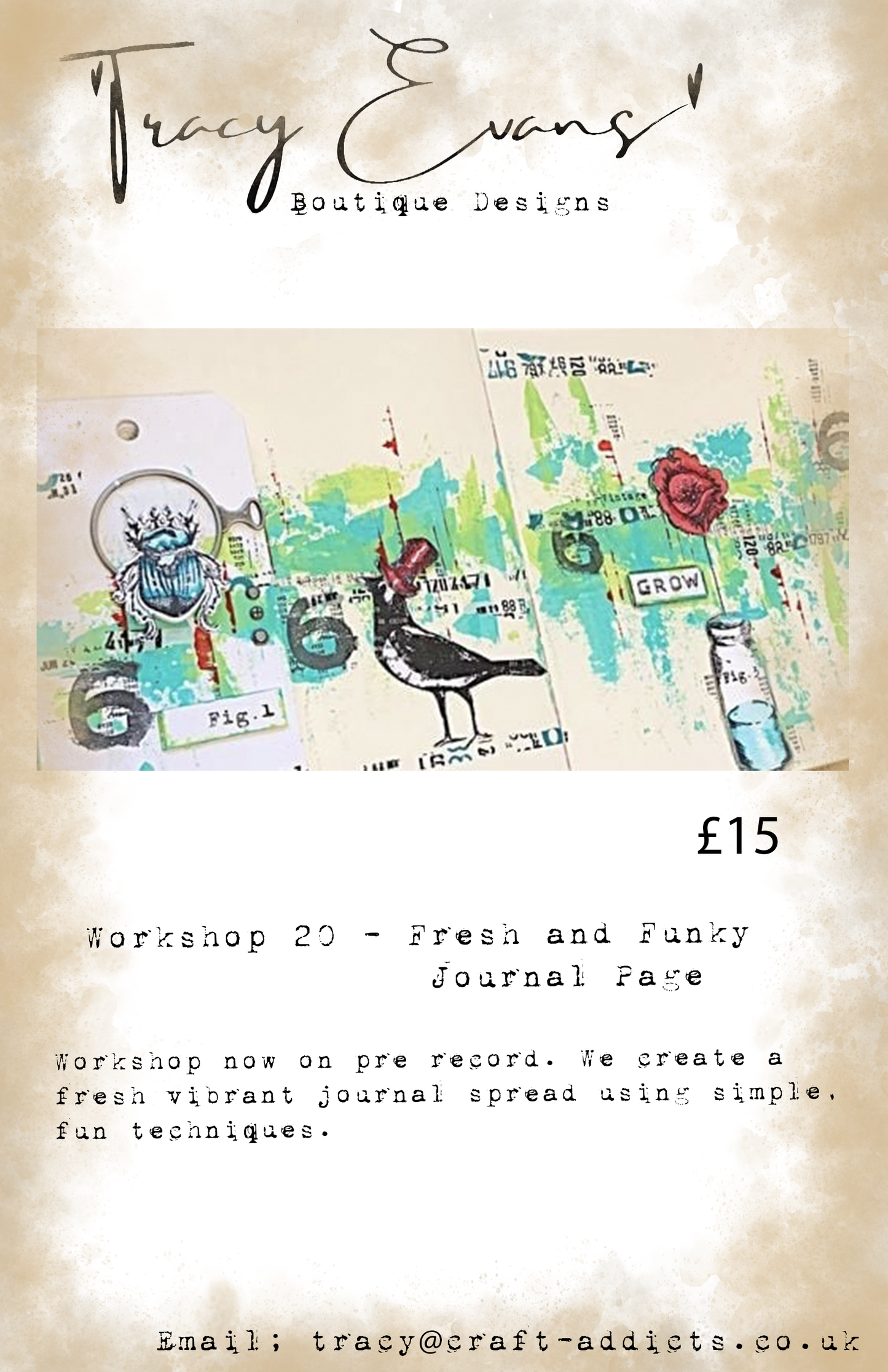 Workshop 020 Fresh and Funky Journal Page