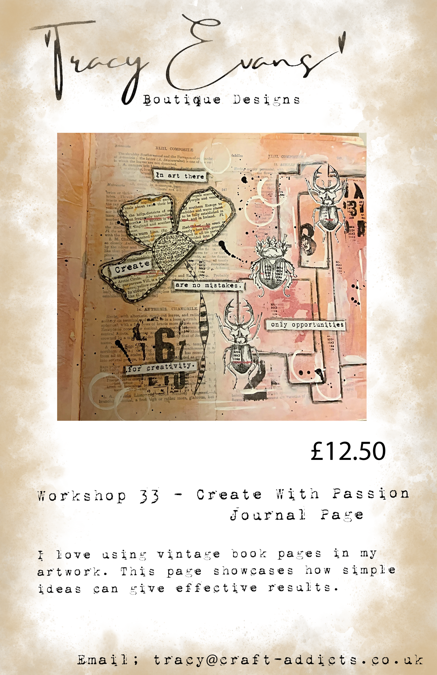 Workshop 033 Create With Passion Journal Page
