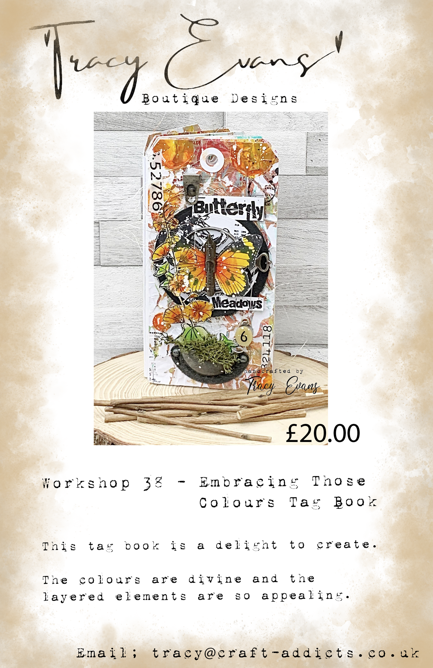 Workshop 038 Embracing Those Colours Tag Book