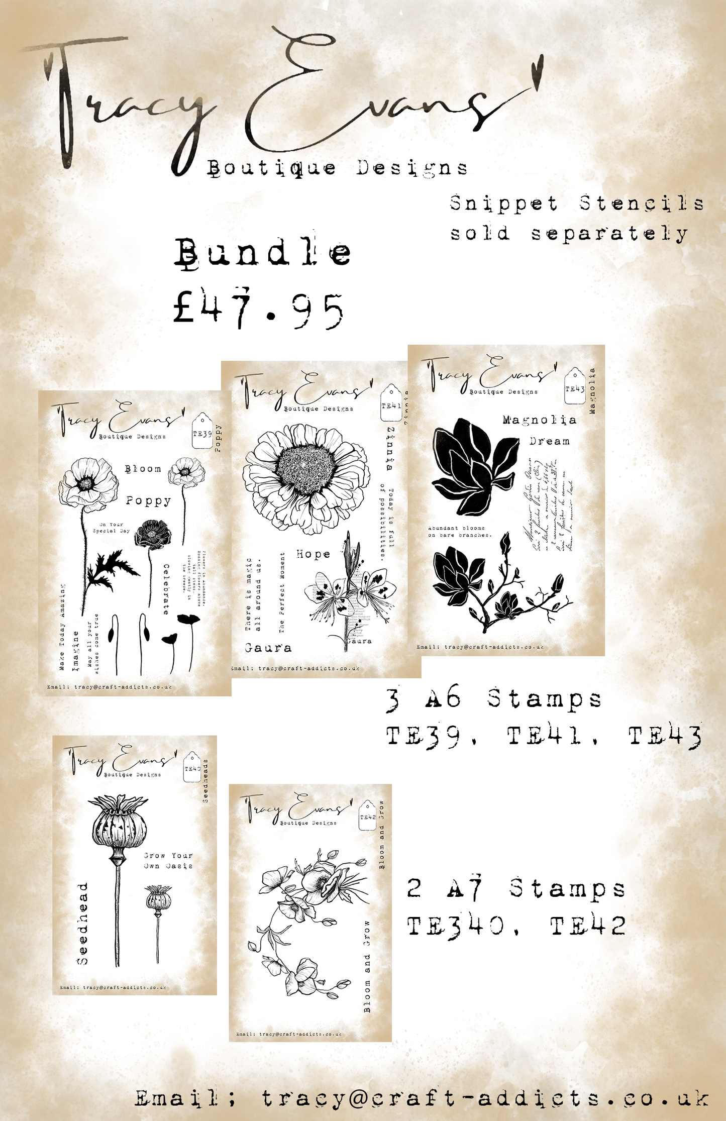 B015 - Bundle of Stamps TE39-TE43