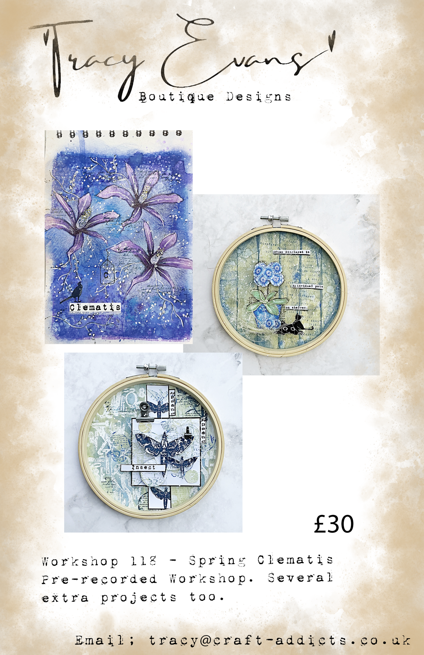 Workshop 118 Spring Clematis Pre Recorded