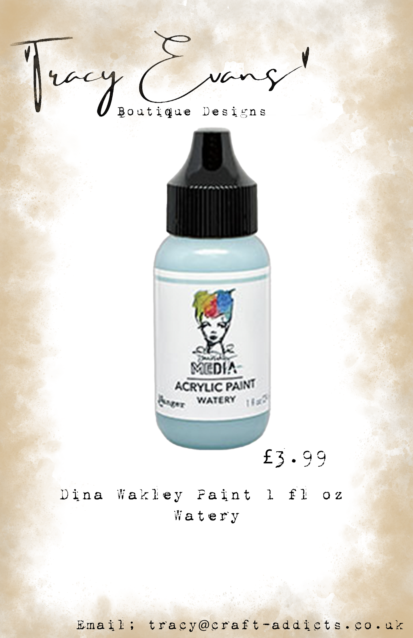 PA013 - Dina Wakley Paints Watery 1 fl oz