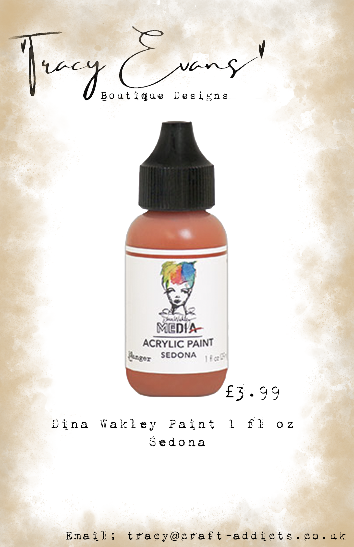 PA009 - Dina Wakley Paints Sedona 1 fl oz