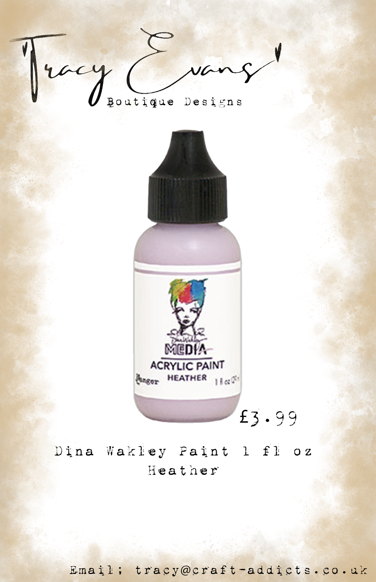 PA006 - Dina Wakley Paints Heather 1 fl oz