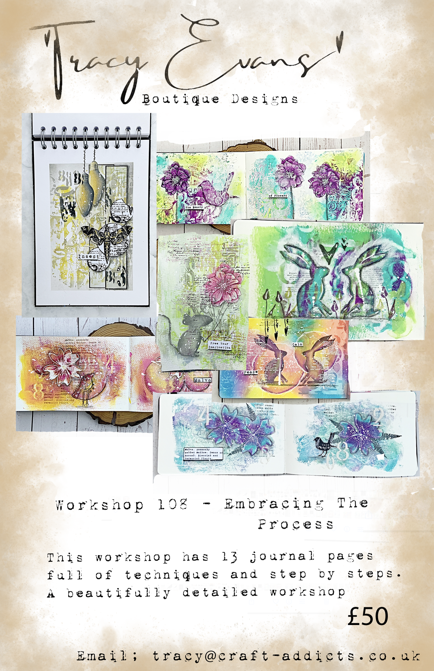 Workshop 108 Embracing The Process 13 Journal Pages in This Workshop