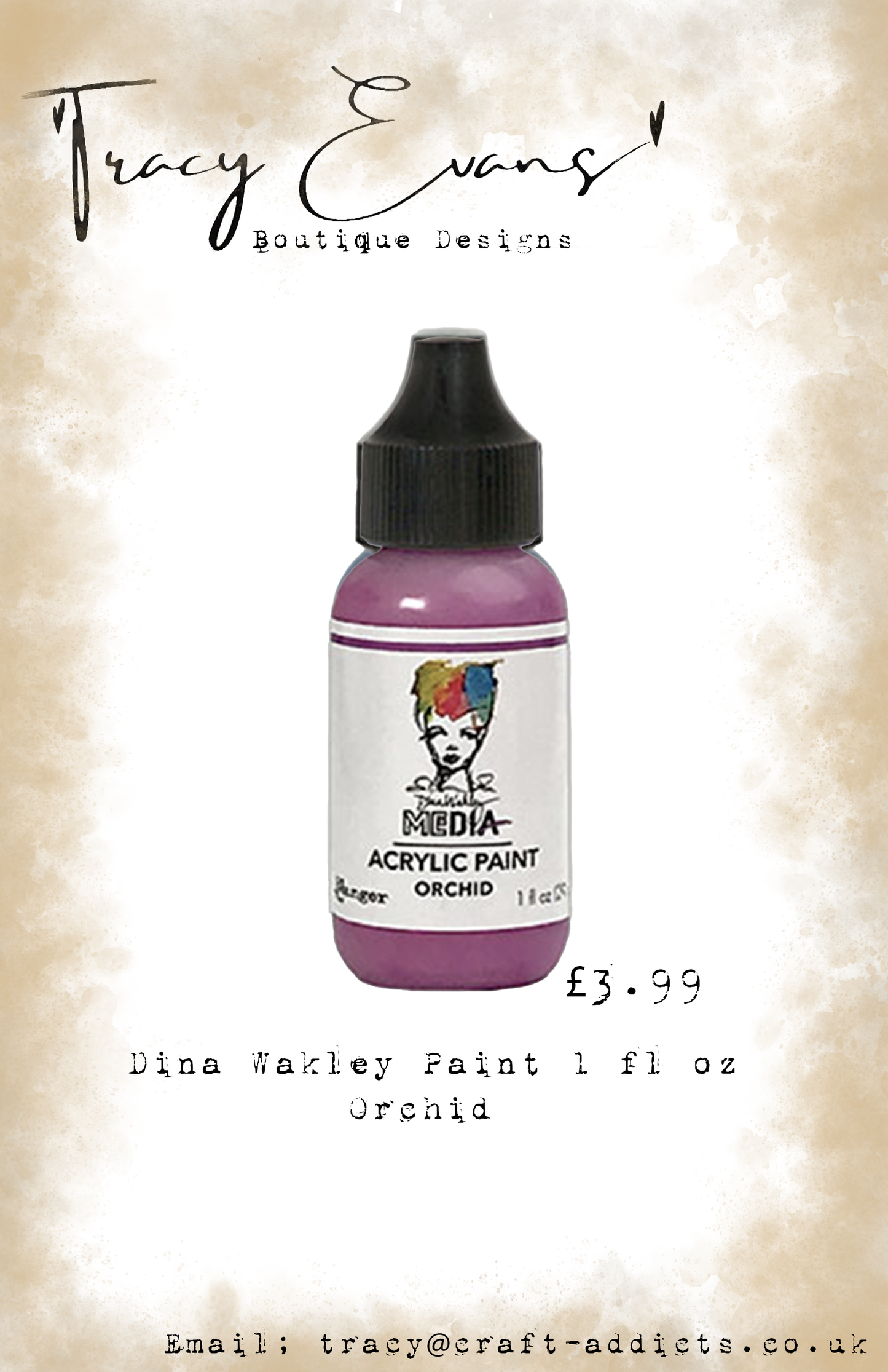 PA027 - Dina Wakley Paints Orchid 1 fl oz