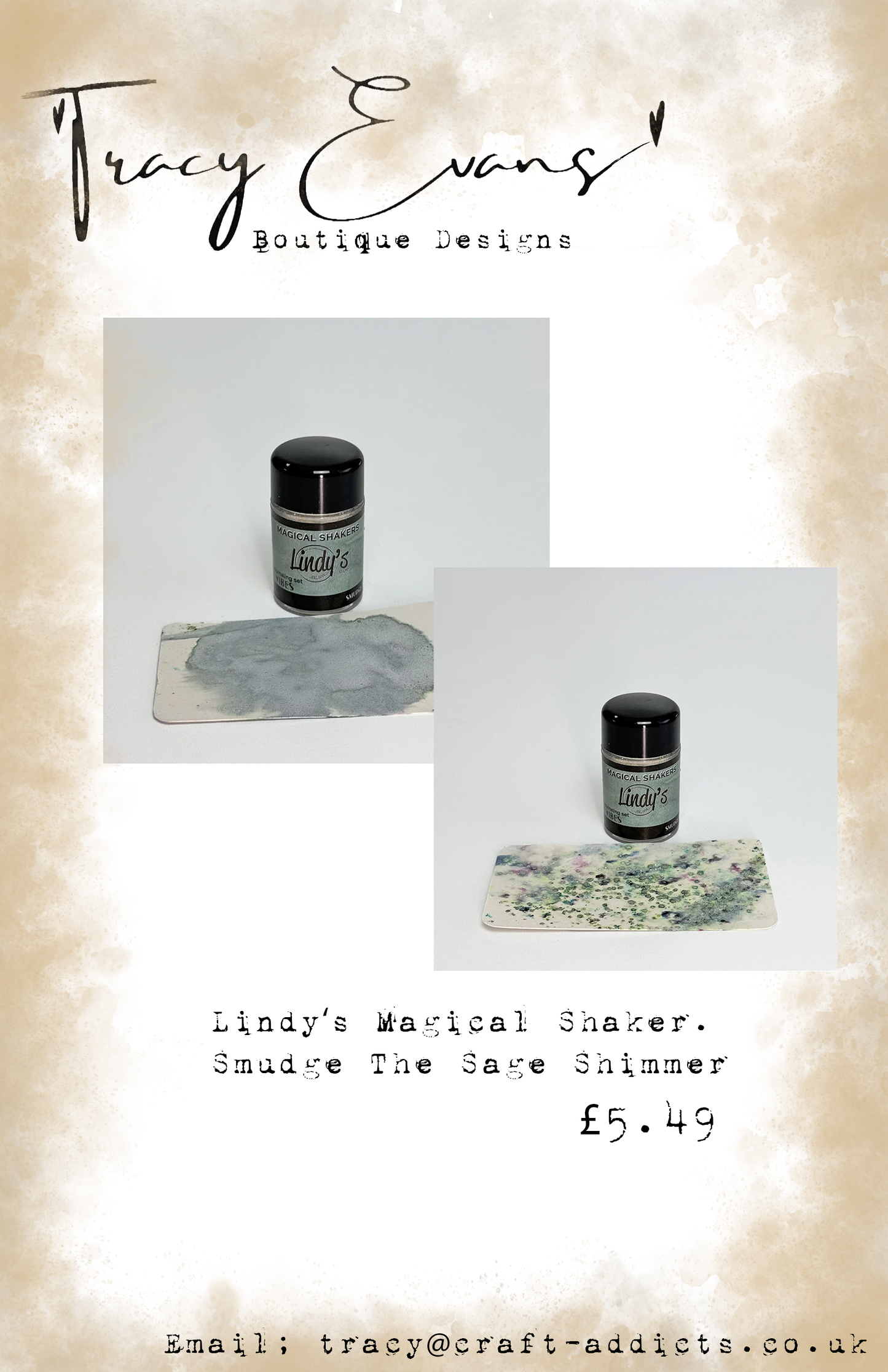 LI008 - Lindy’s Magical Shaker Smudge The Sage SHIMMER