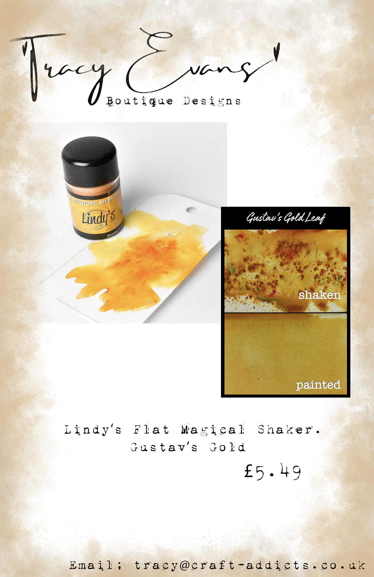 LI004 - Lindy’s Flat Magical Shaker Gustav’s Gold