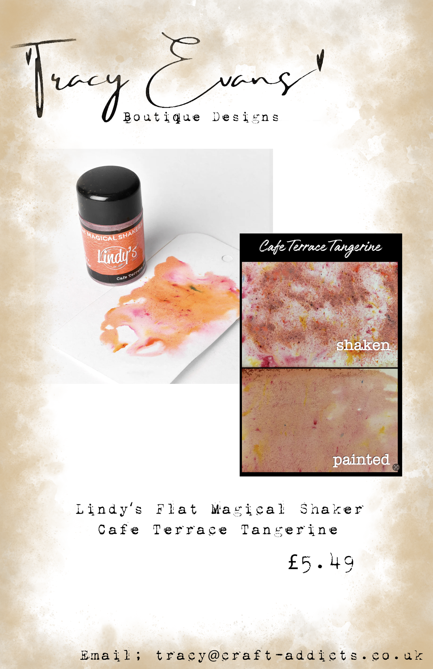 LI024 - Lindy’s Flat Magical Shaker Cafe Terrace Tangerine