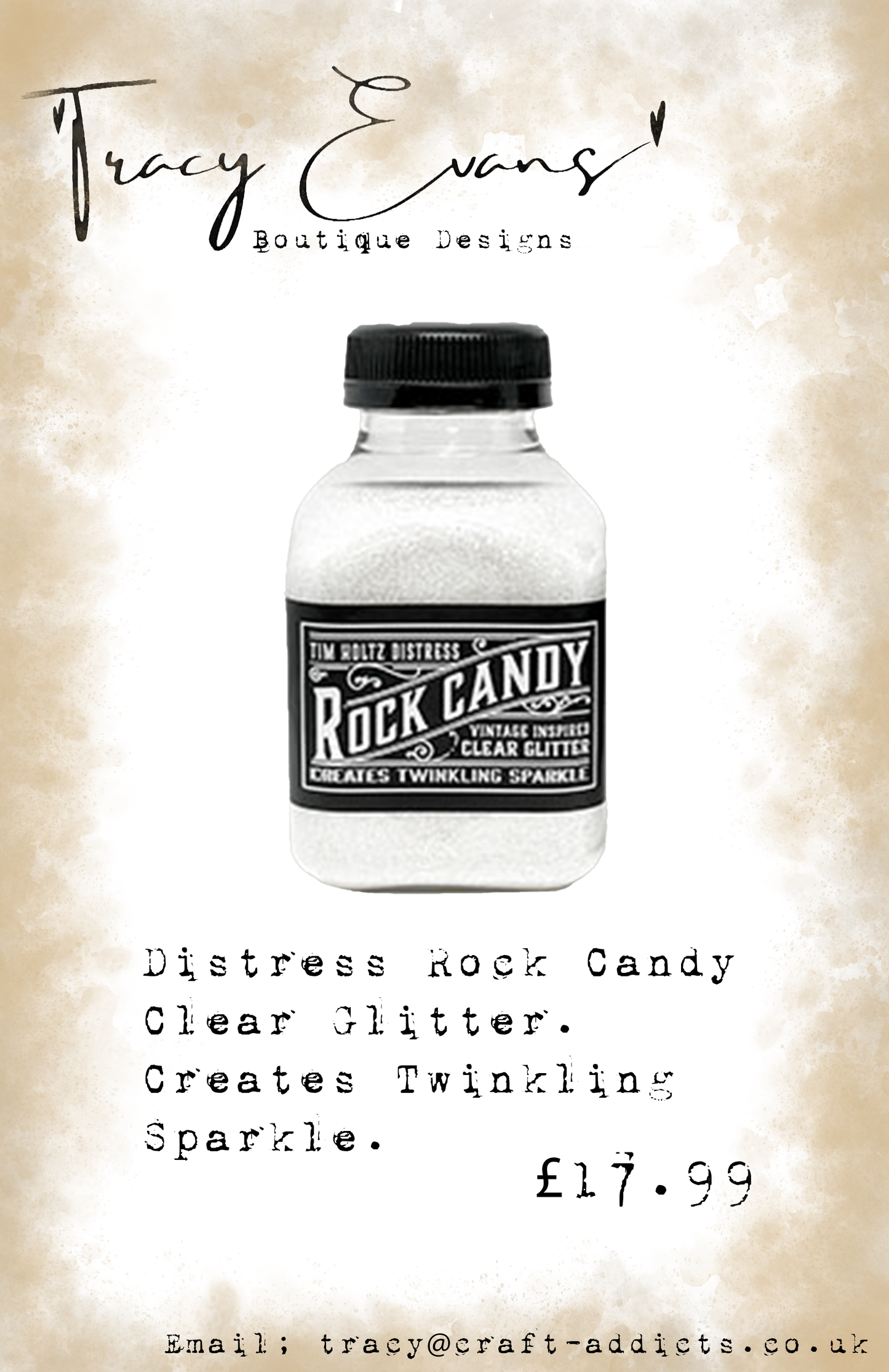 DI082 - Distress Rock Candy Clear (vintage inspired) - Creates Twinkling Sparkle
