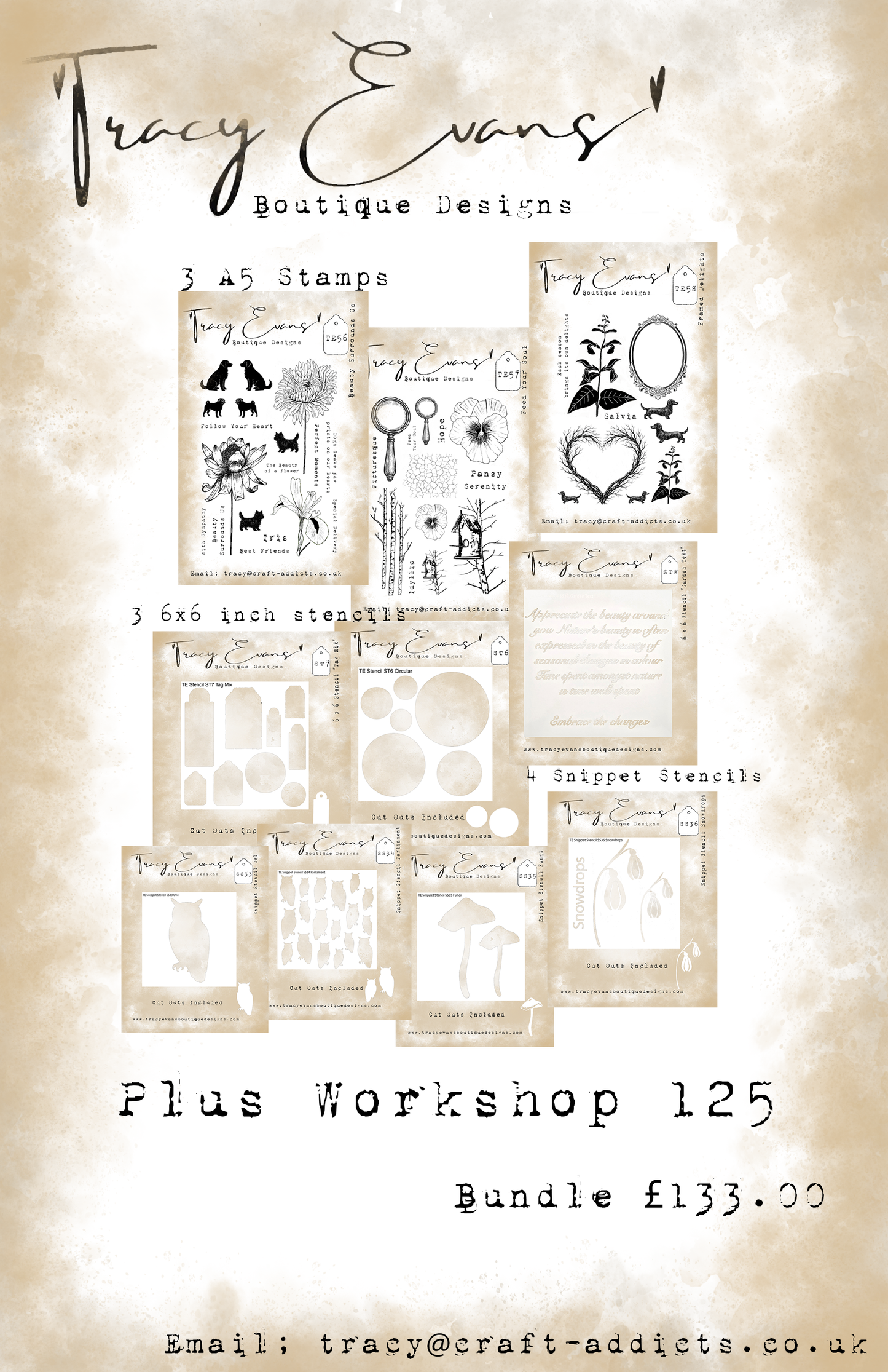 B025 - Bundle of Stamps TE56, TE57, TE58 Plus SS33-SS36 Plus ST6,ST7, ST8 plus Workshop 125