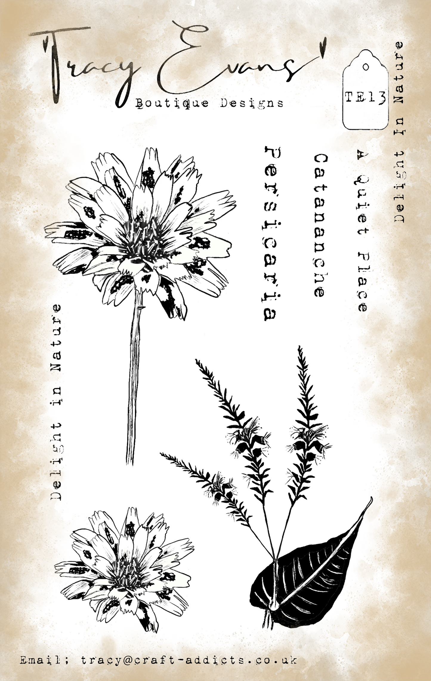 TE013 - Delight In Nature (A6 Stamp)
