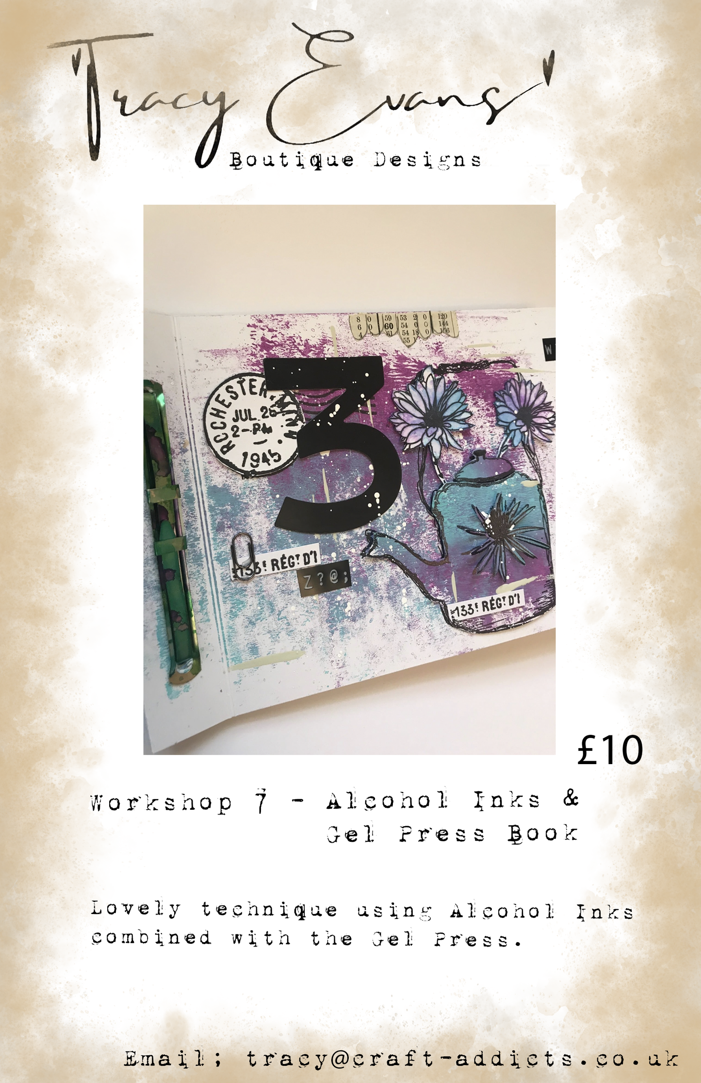 Workshop 007 Alcohol Inks and Gel Press Book