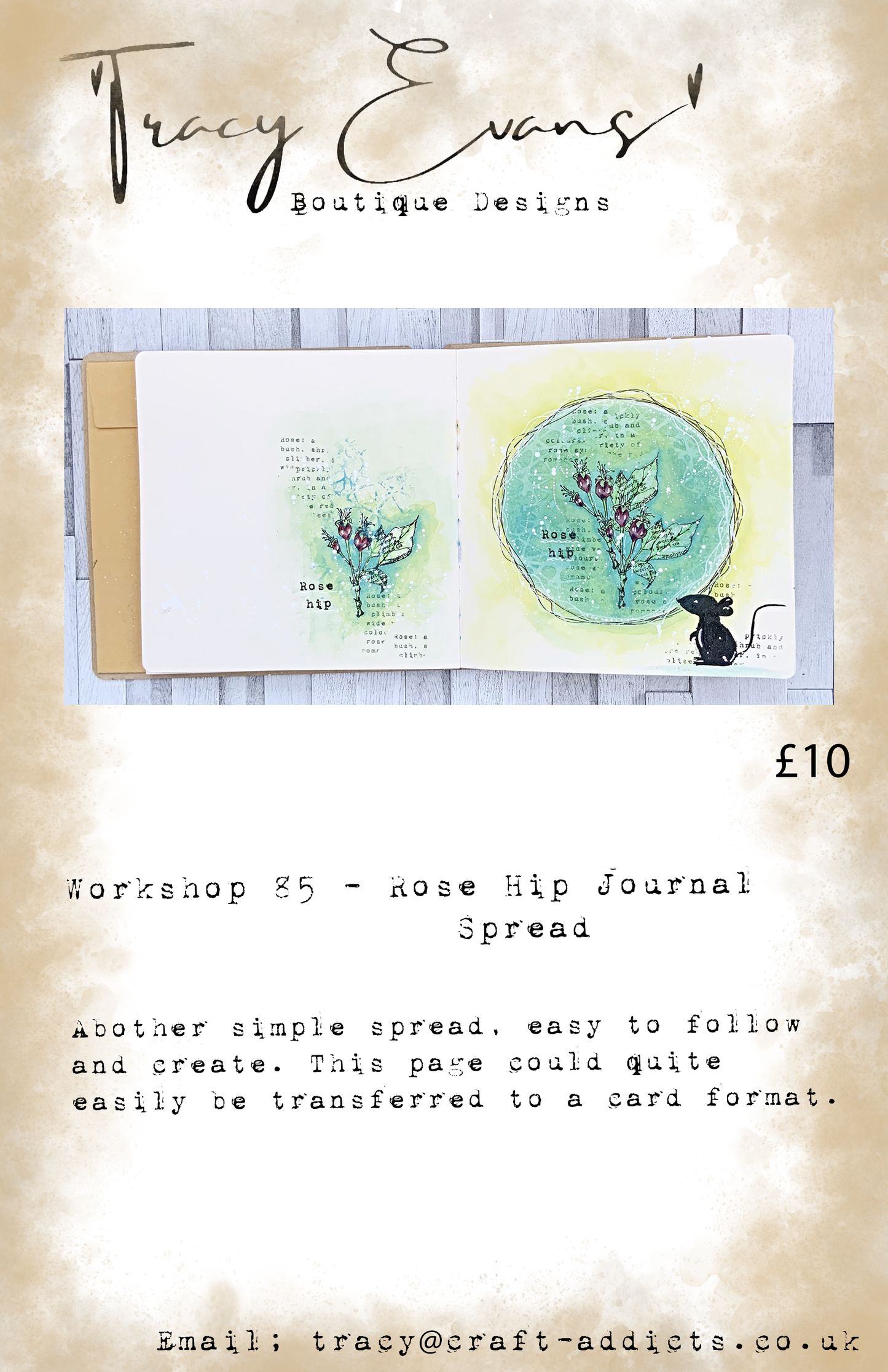 Workshop 085 Rose Hip Journal Spread