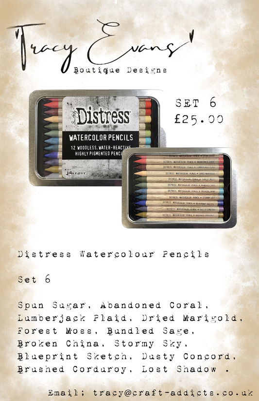 DI006 - Distress Watercolour Pencils SET 6