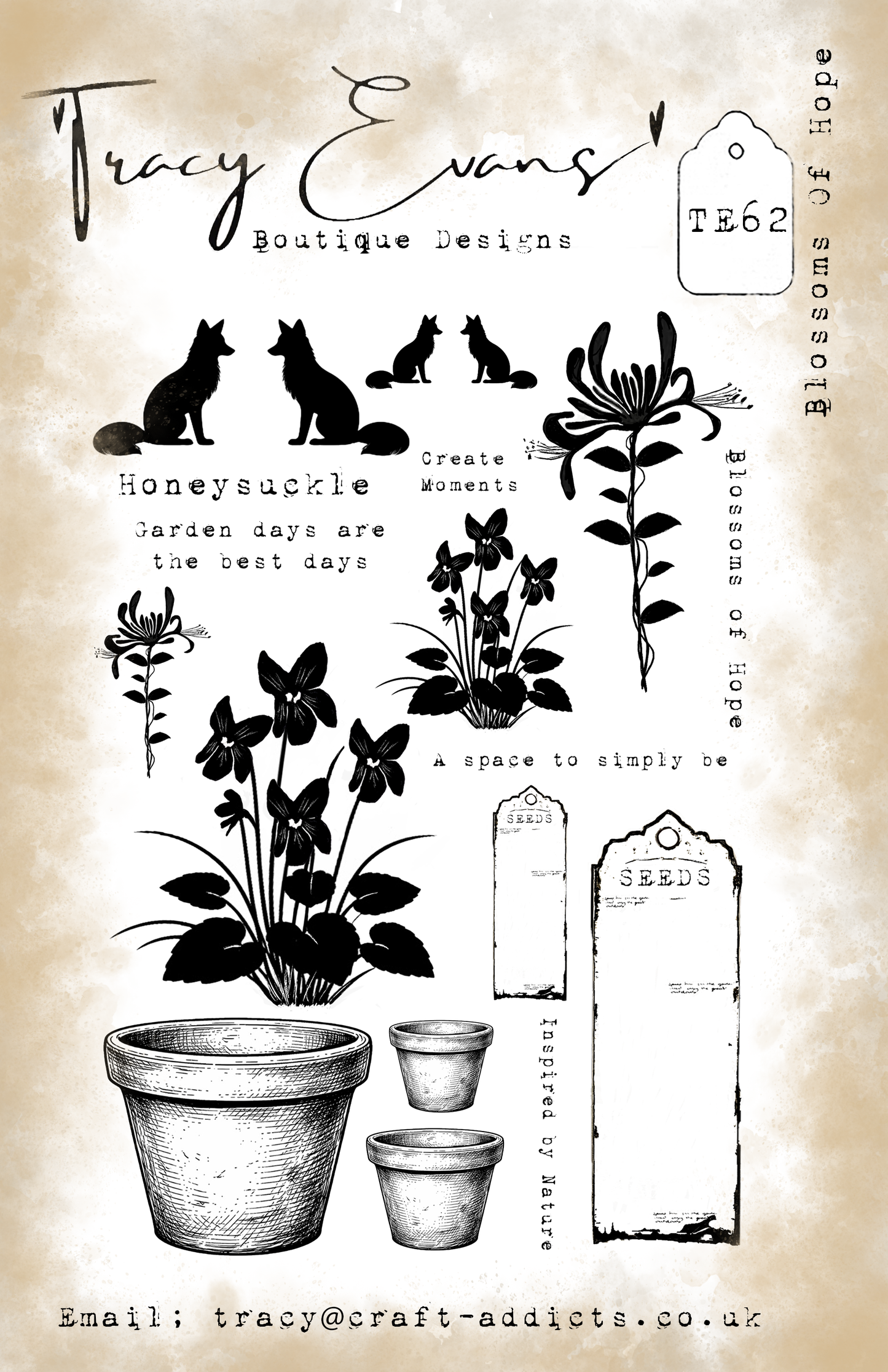 TE062 - Blossoms Of Hope (A5 Stamp)