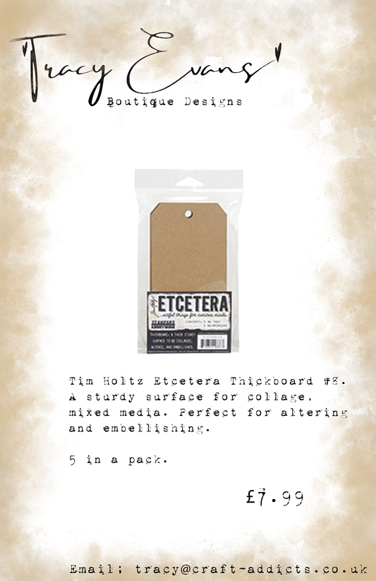 AC019 - Tim Holtz Etcetera Tags 5 in a pack