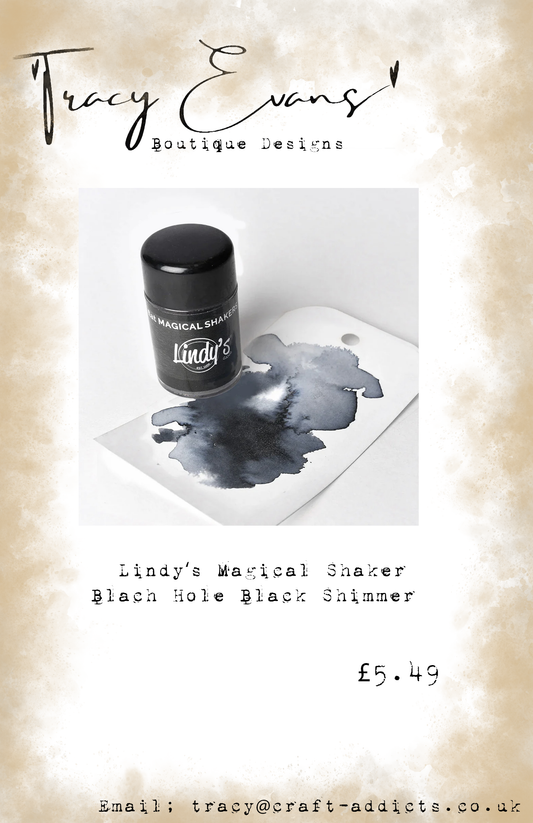 LI056 - Lindy’s Magical Shakers Black Hole Black Shimmer PRE ORDER APPROX 4TH SEPT.