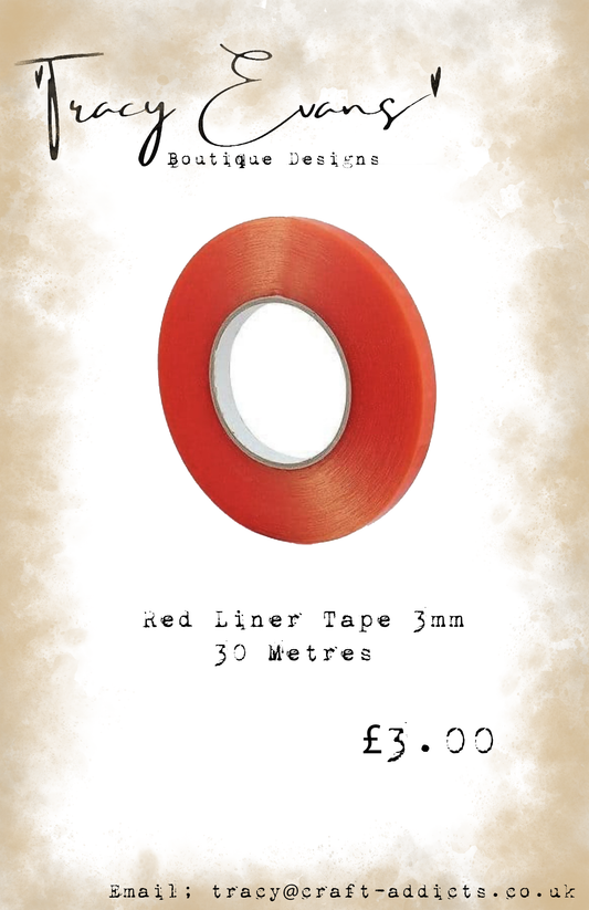 AC023 - Red Liner Tape 3mm 30 Metres