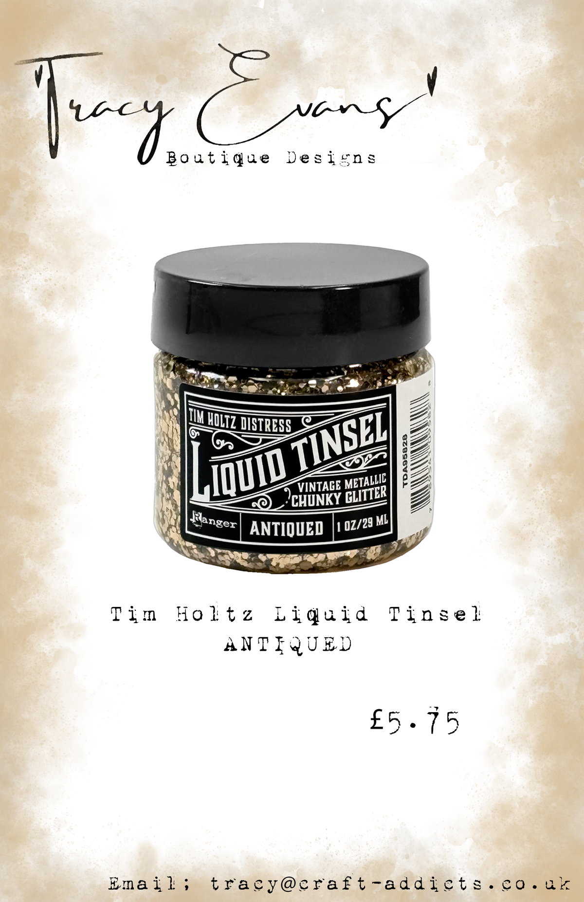 DI157 - Tim Holtz Liquid Tinsel - ANTIQUED CHUNKY GLITTER