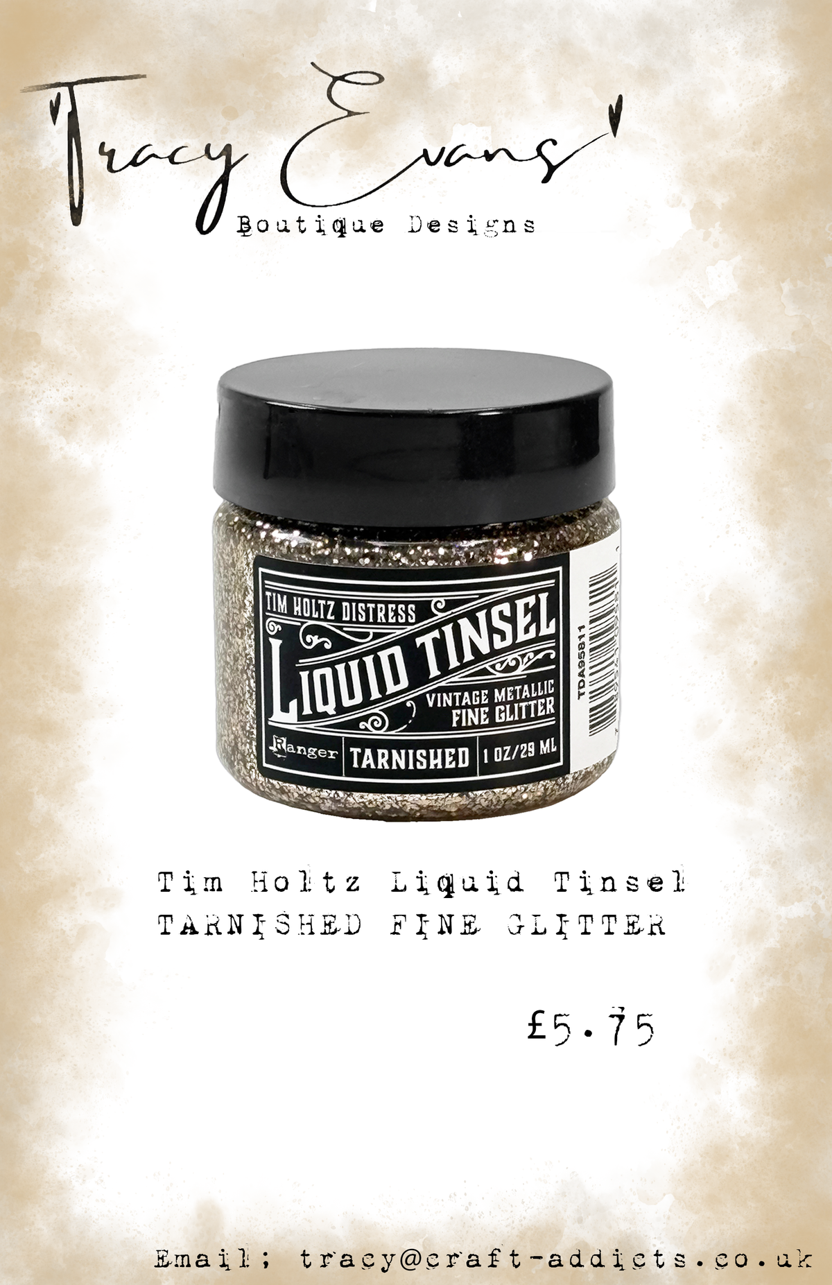 DI158 - Tim Holtz Liquid Tinsel - TARNISHED FINE GLITTER