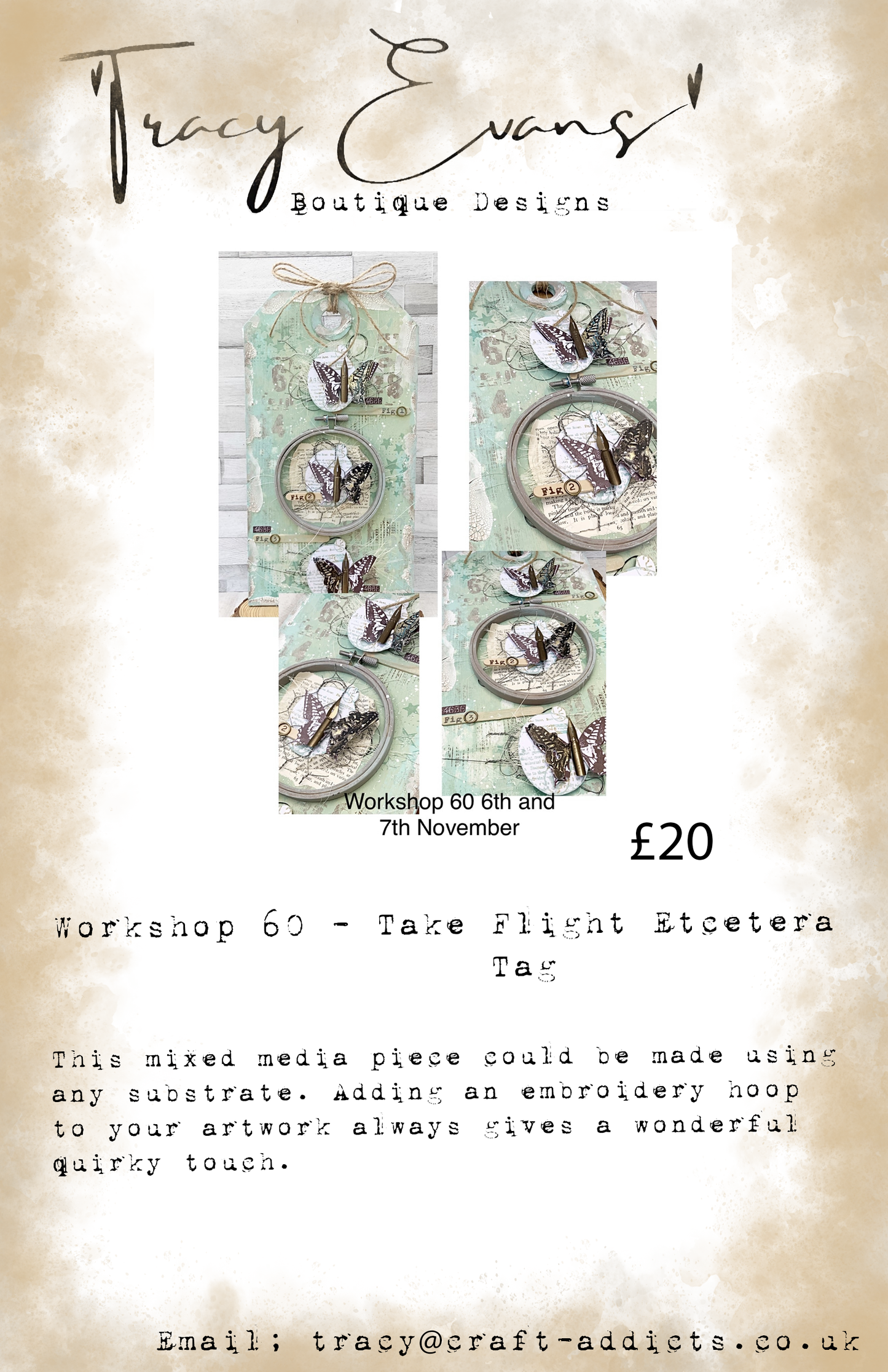 Workshop 060 Take Flight Etcetera Tag