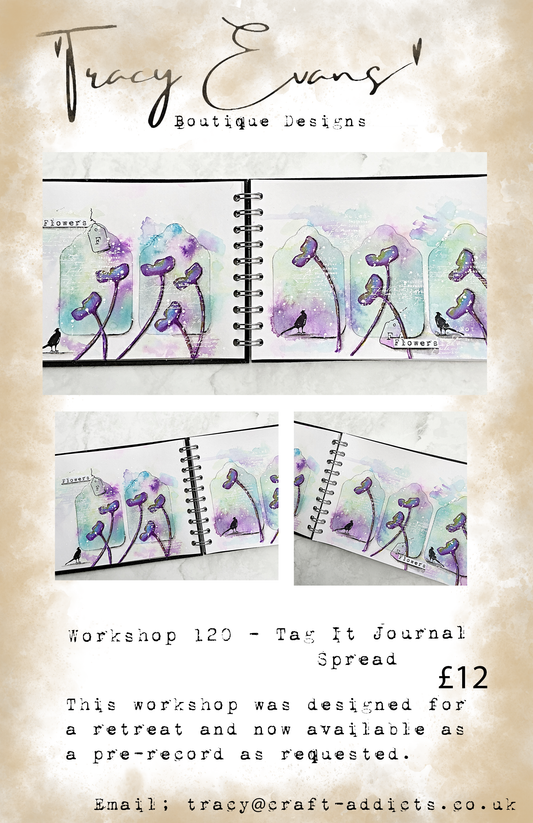 Workshop 120 Tag It Journal Spread Pre-recorded