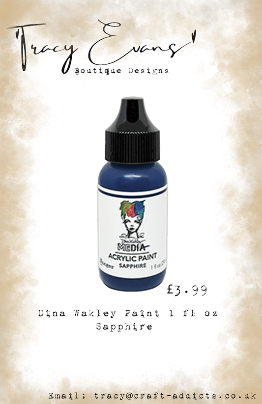 PA028 - Dina Wakley Paints Sapphire 1 fl oz