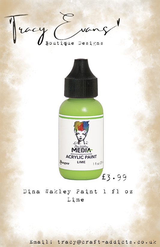 PA023 - Dina Wakley Paints Lime 1 fl oz