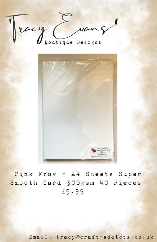 CA012 - Pink Frog Super Smooth Card 300gsm - 40 per pack
