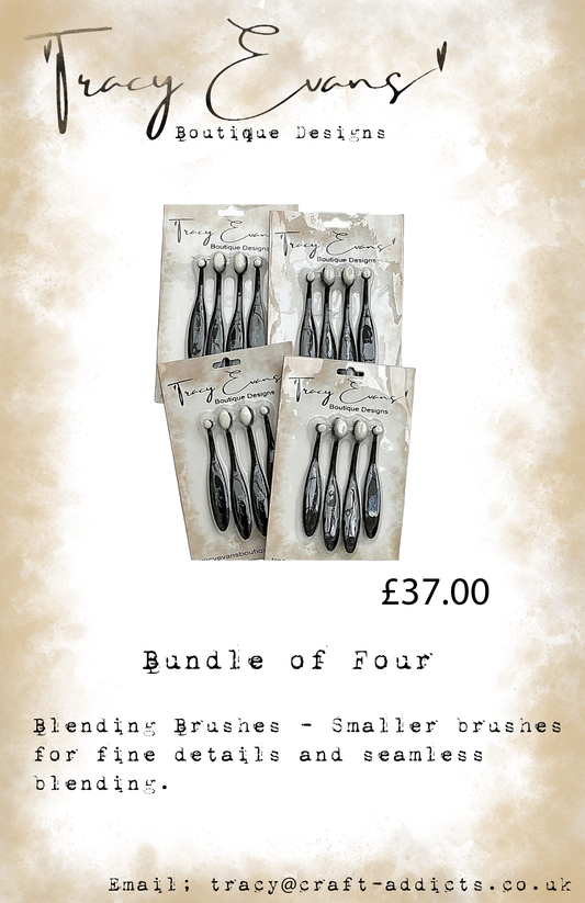 BL003 - Blending Brushes Smaller Brushes For Detail Work (pack of 4) Multi Buy x 4