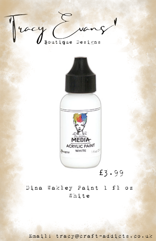 PA032 - Dina Wakley Paints White 1 fl oz