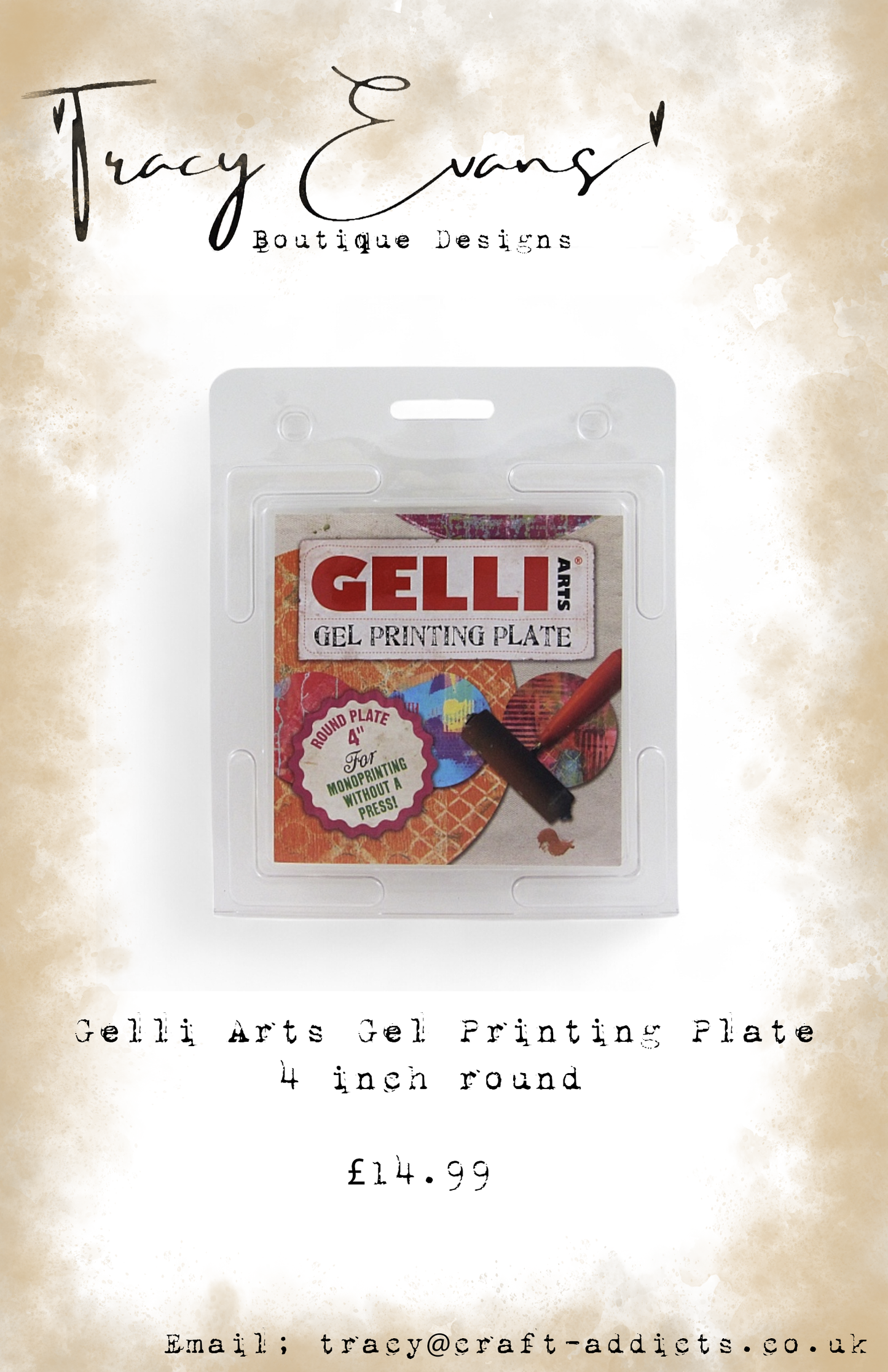 IN032 - Gelli Arts Gel Printing Plate 4 Inch Round