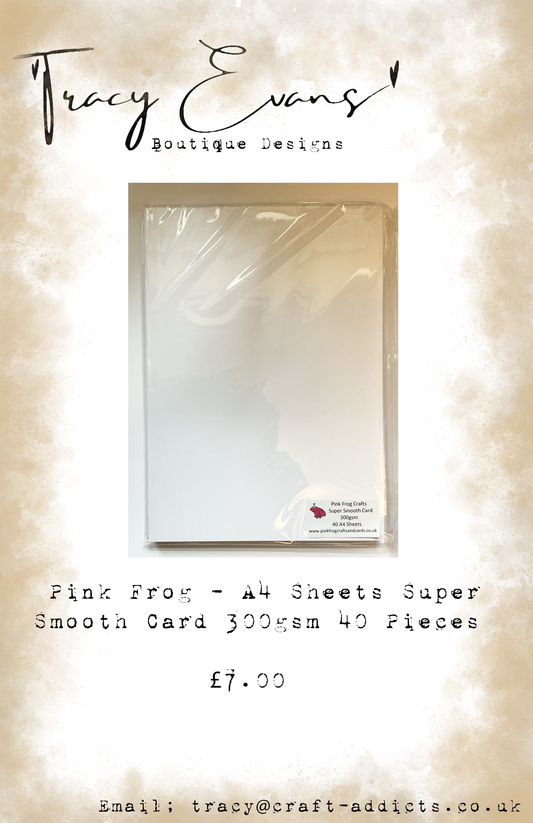 CA012 - Pink Frog Super Smooth A4 Card 300gsm - 40 per pack