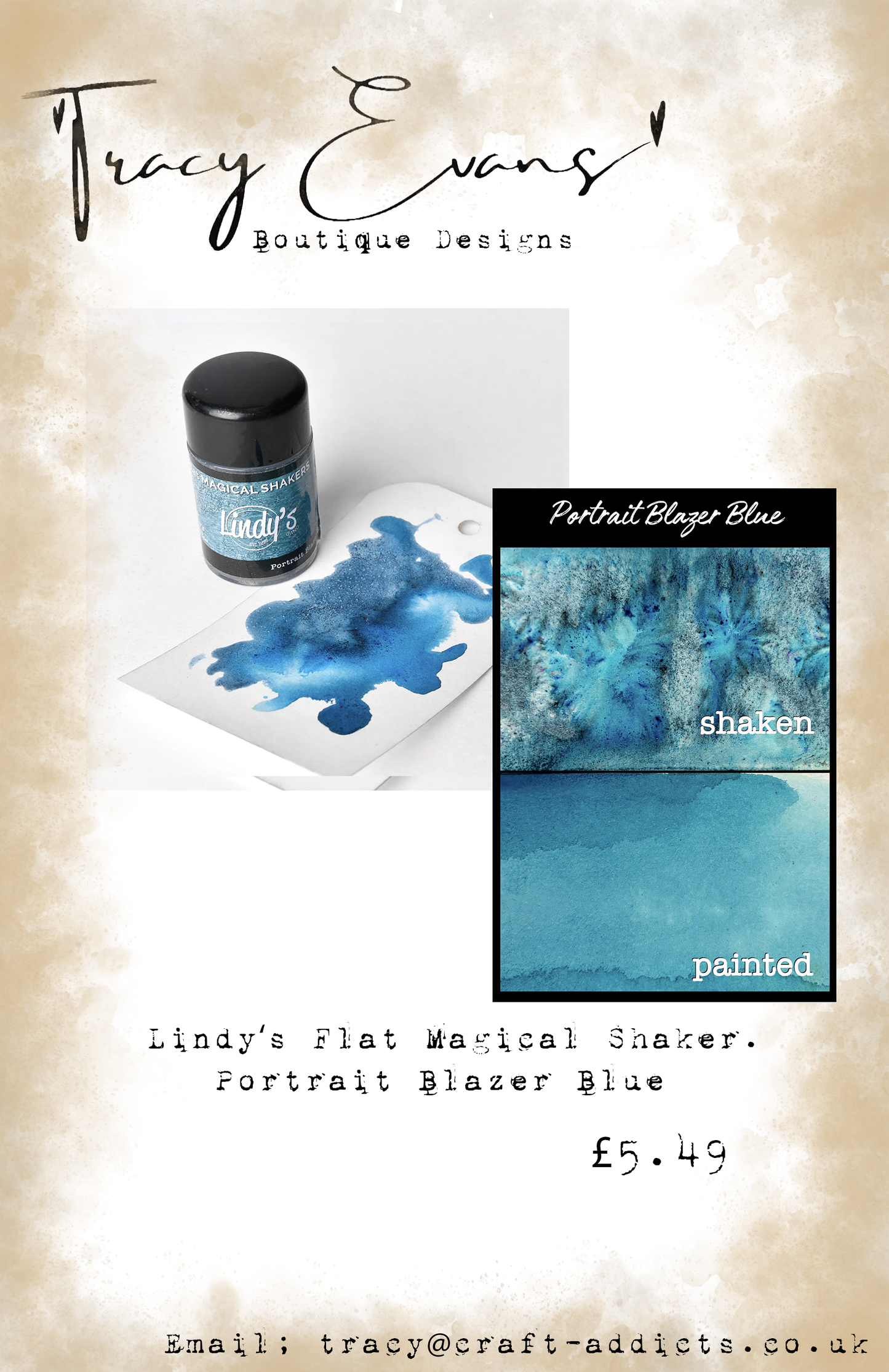 LI016 - Lindy’s Flat Magical Shaker Portrait Blazer Blue