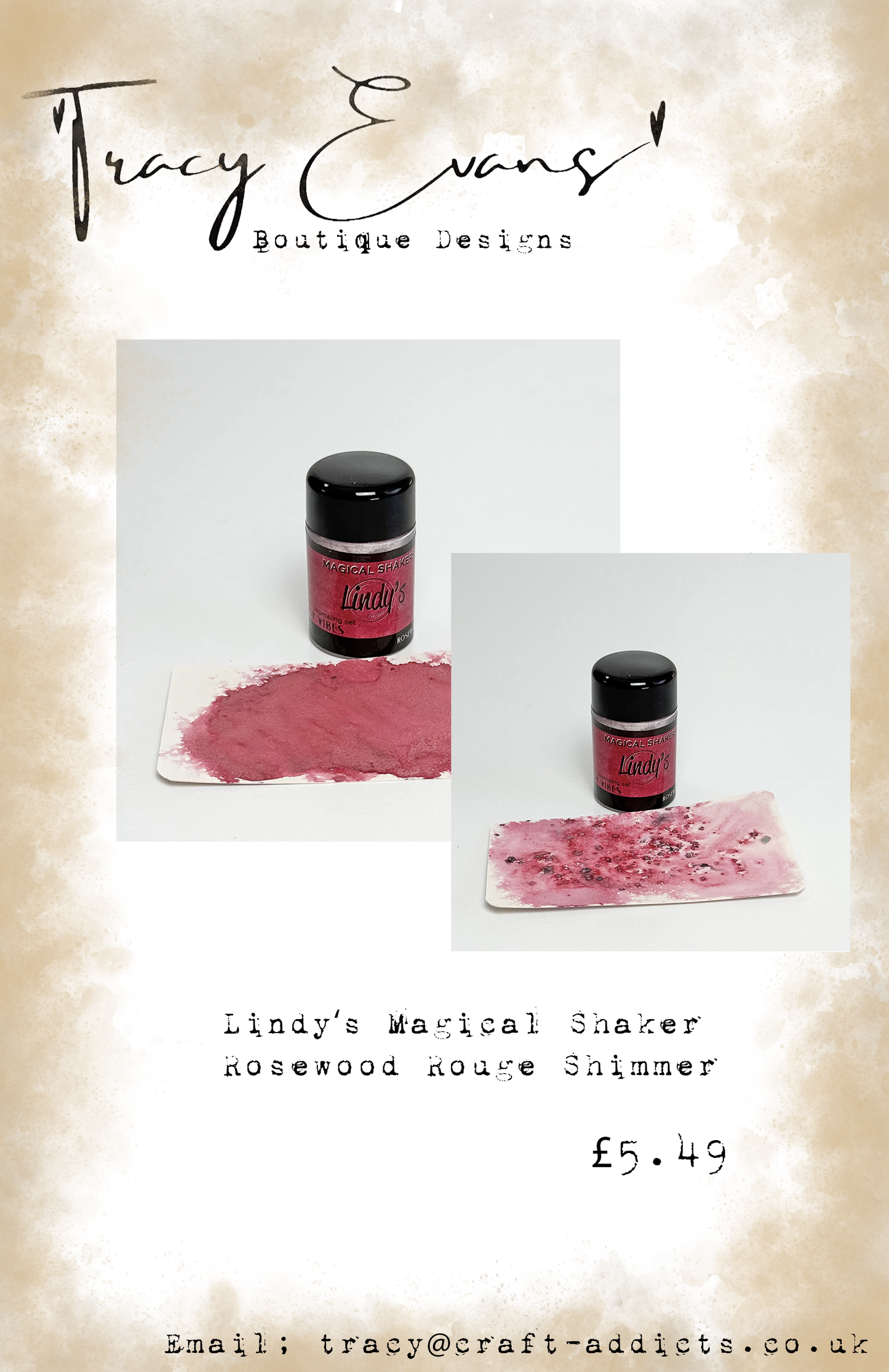 LI031 - Lindy’s Magical Shaker Rosewood Rouge Shimmer