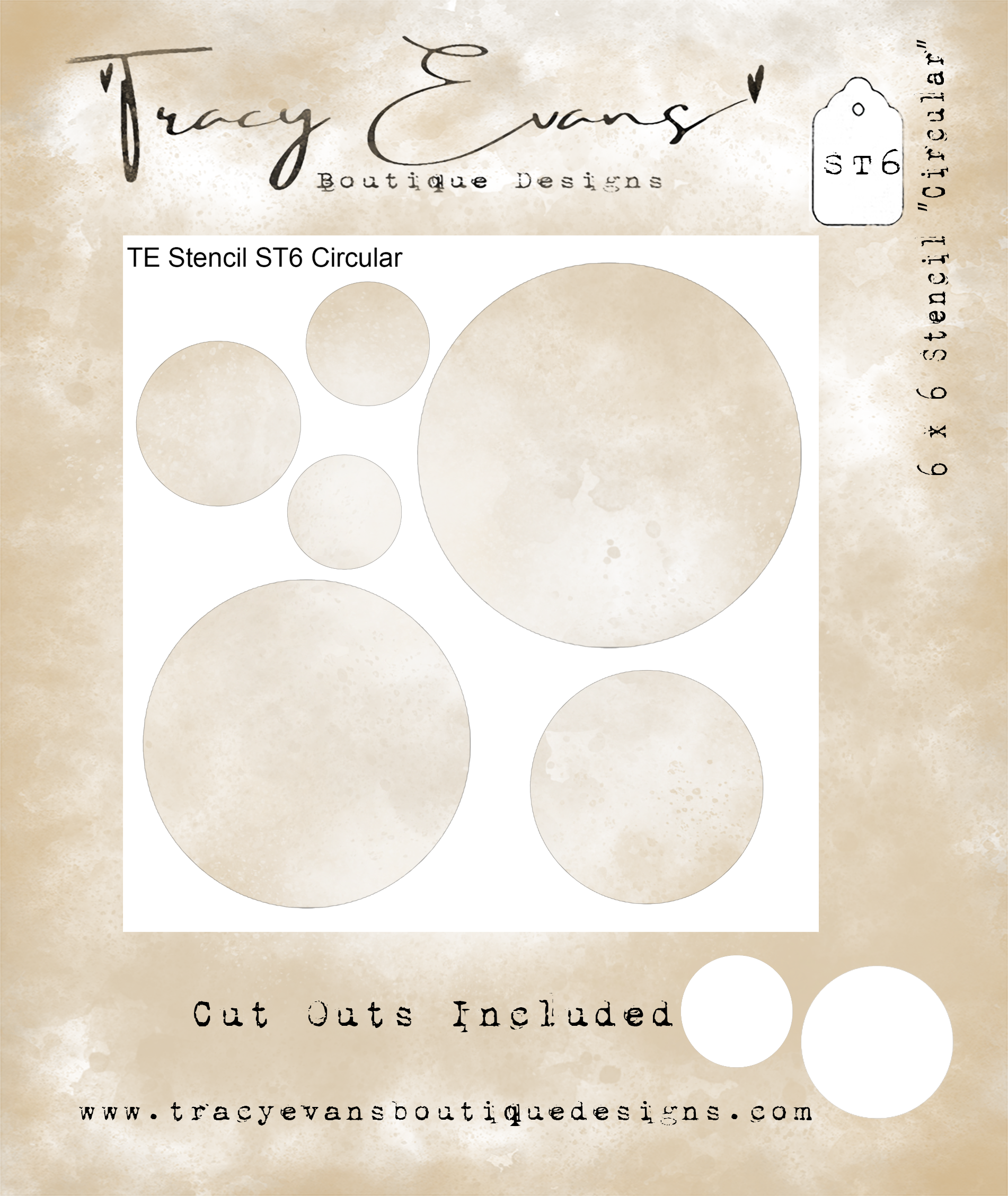 ST006 - Stencil Circular 6 x 6 inch Stencil – Tracy Evans Boutique Designs