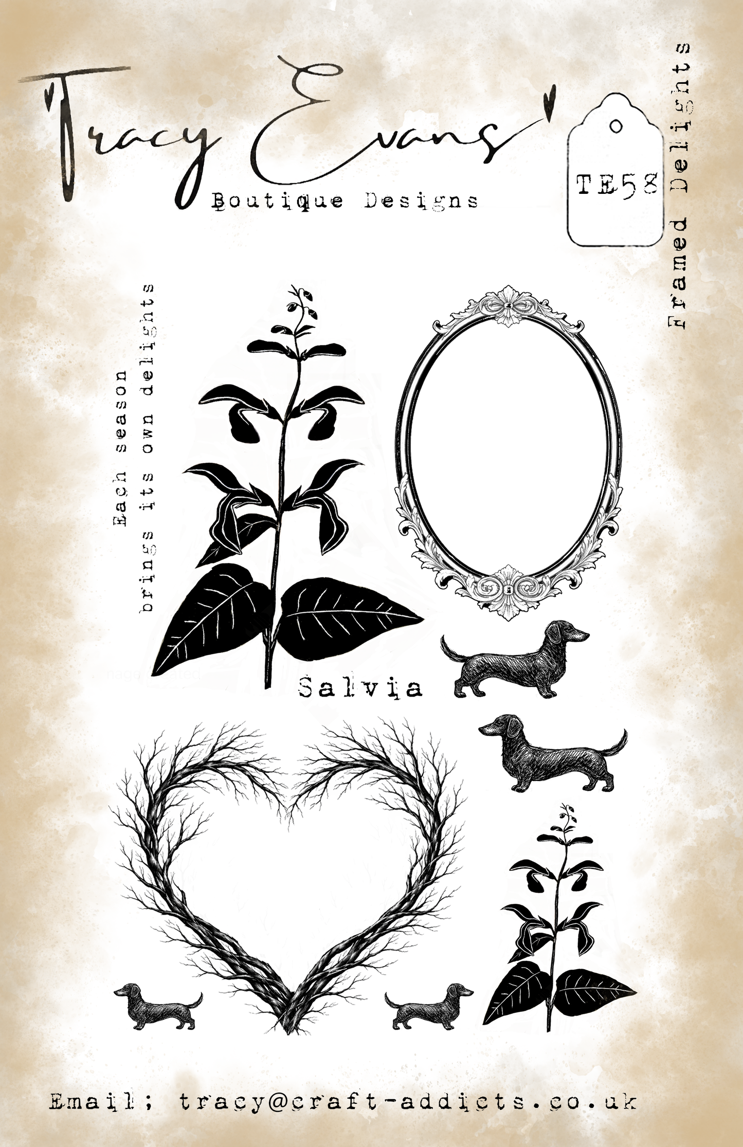 TE058 - Framed Delights (A5 Stamp)