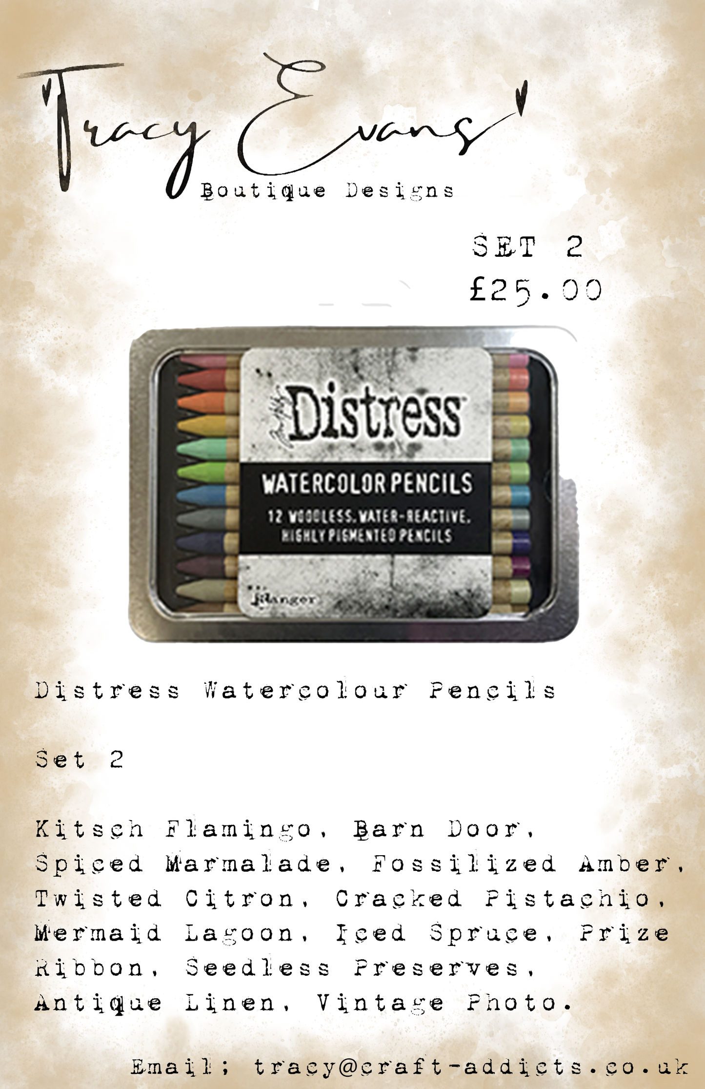 DI080 - Distress Watercolour Pencils Set 2