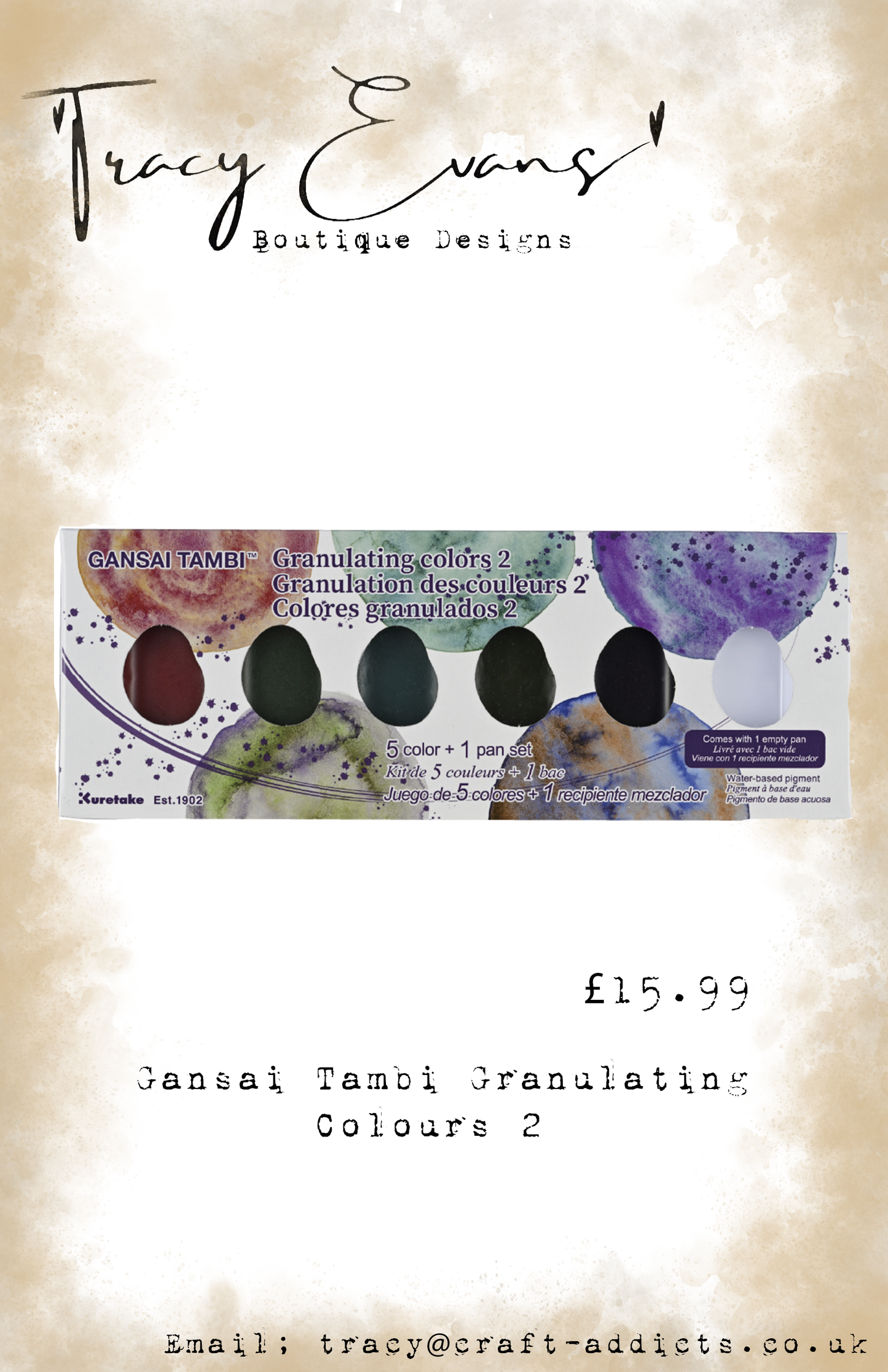 PA046 - Gansai Tambi Granulating Colours 2 Water Based Pigment PRE ORDER 4-5 DAYS