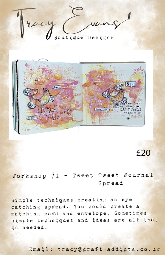 Workshop 071 -Tweet Tweet Journal Spread