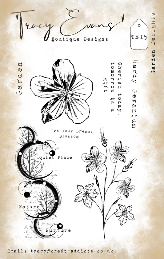 TE015 - Garden Delights (A6 Stamp)